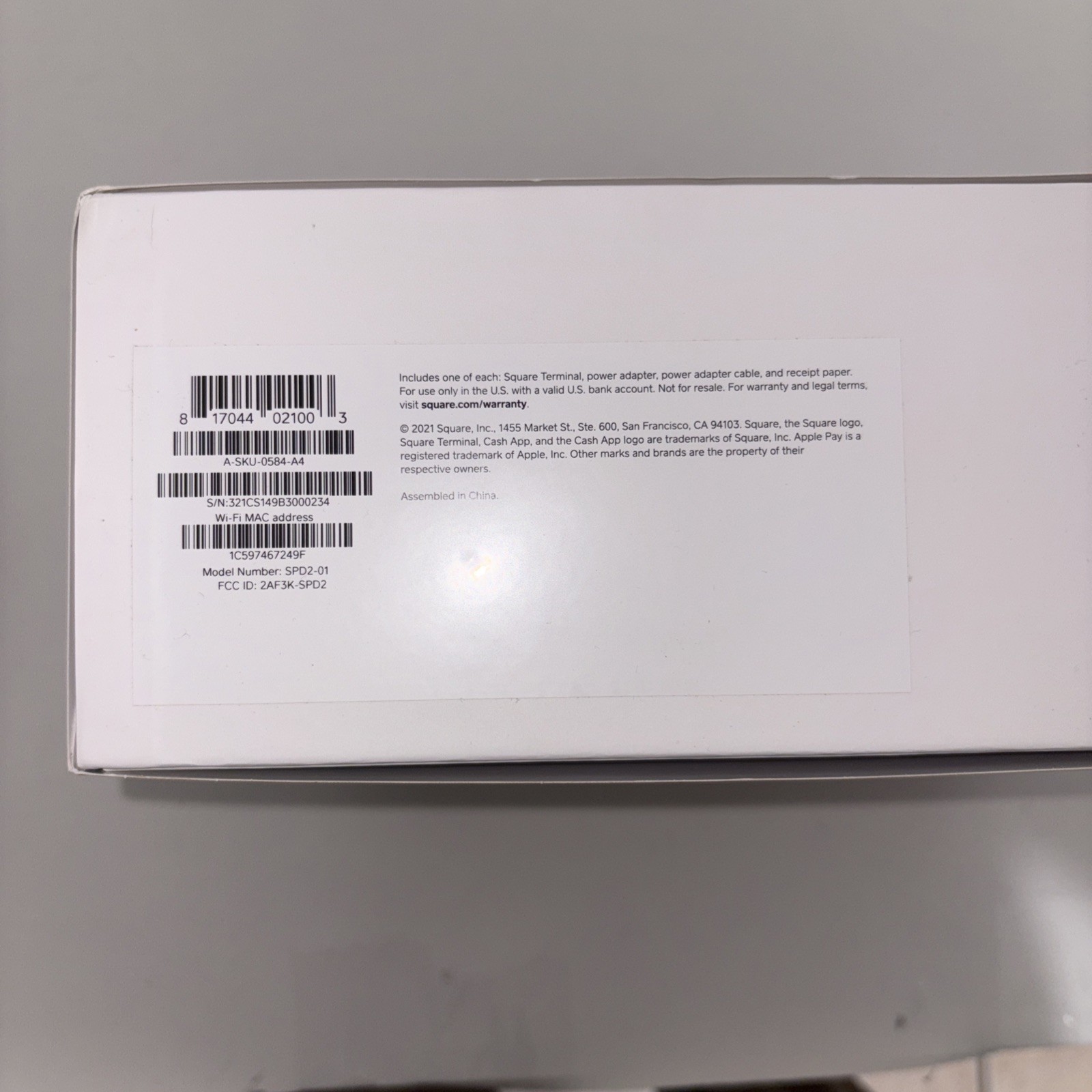 Square Terminal – Credit Card Reader Machine Mobile POS SPD2-01 NEW SEALED