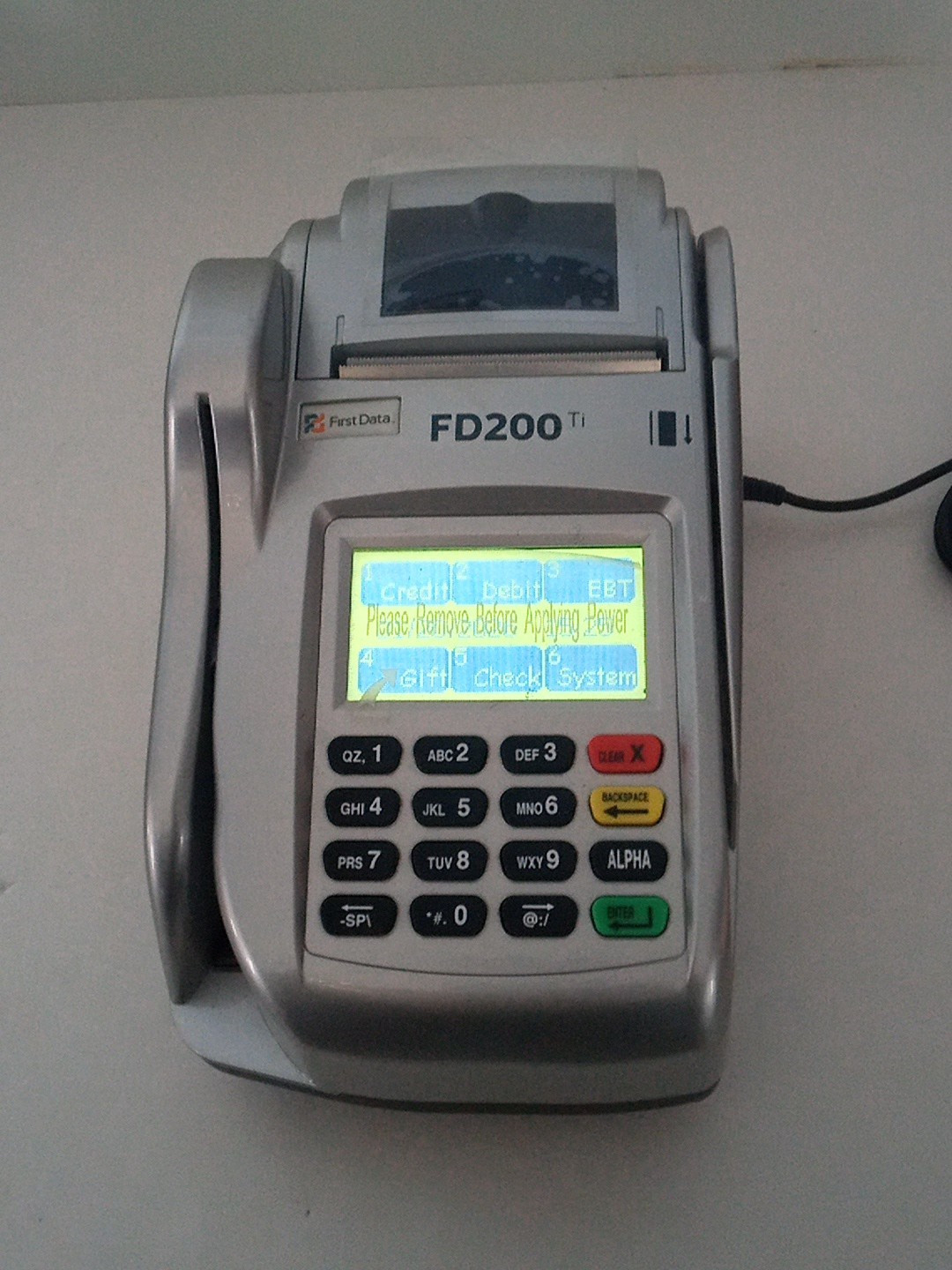 First Data FD200ti Touch Screen Credit Card Terminal