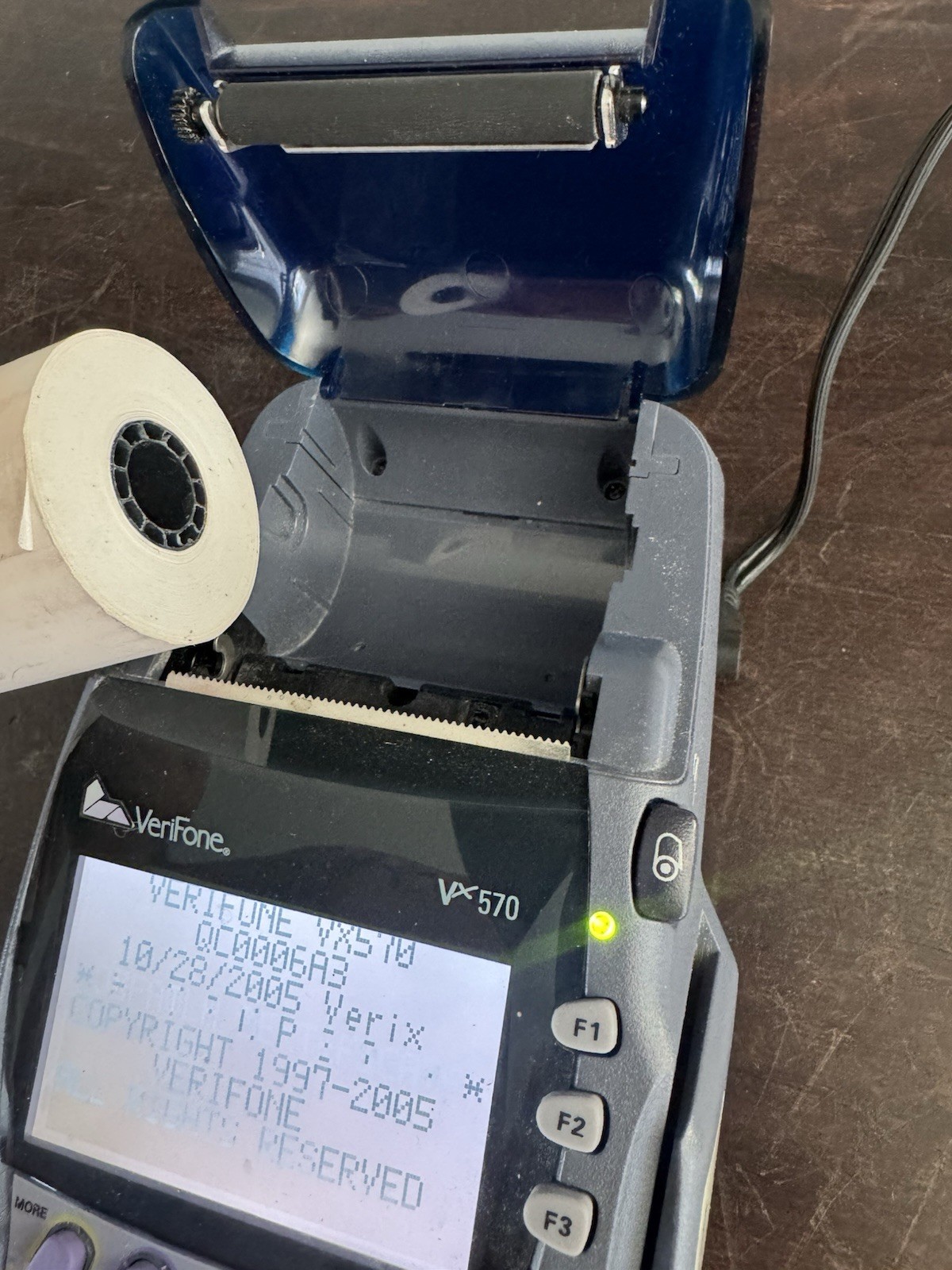 Verifone Vx570 Omni 5700 Credit Card Terminal Printer! Tested: Works!