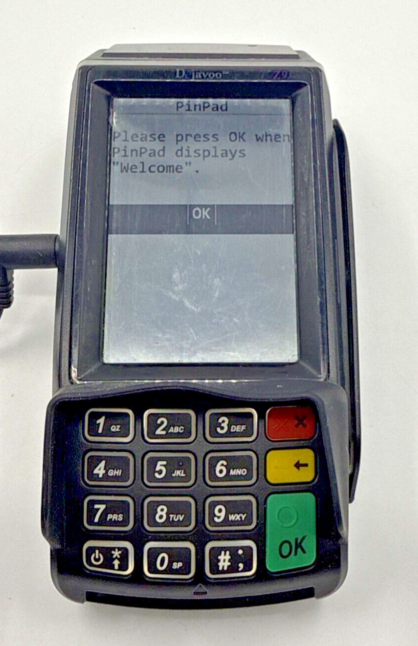 Dejavoo Z9 VEGA3000 3.5″ LCD POS Credit Card Terminal / Tested / w-power cord