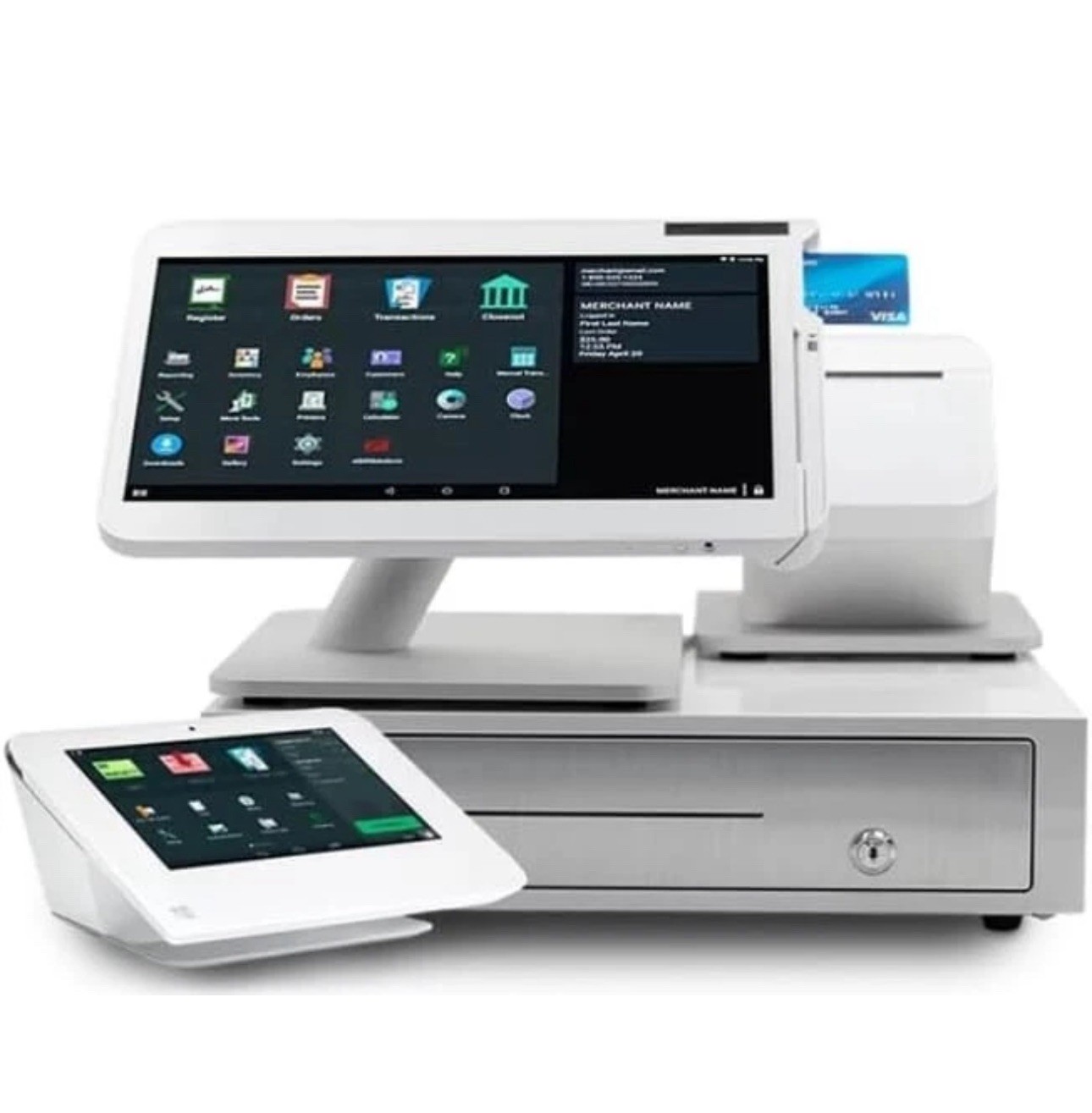 Clover Station Duo POS System C505 S505 with Printers Cash Drawer