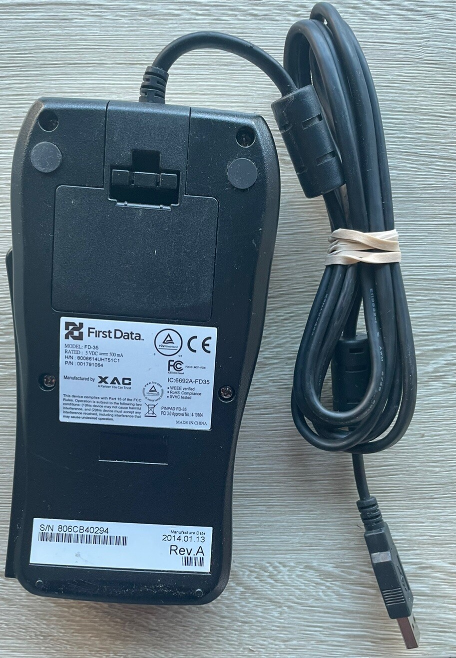 USED – First Data FD35 Pin Pad (USB)