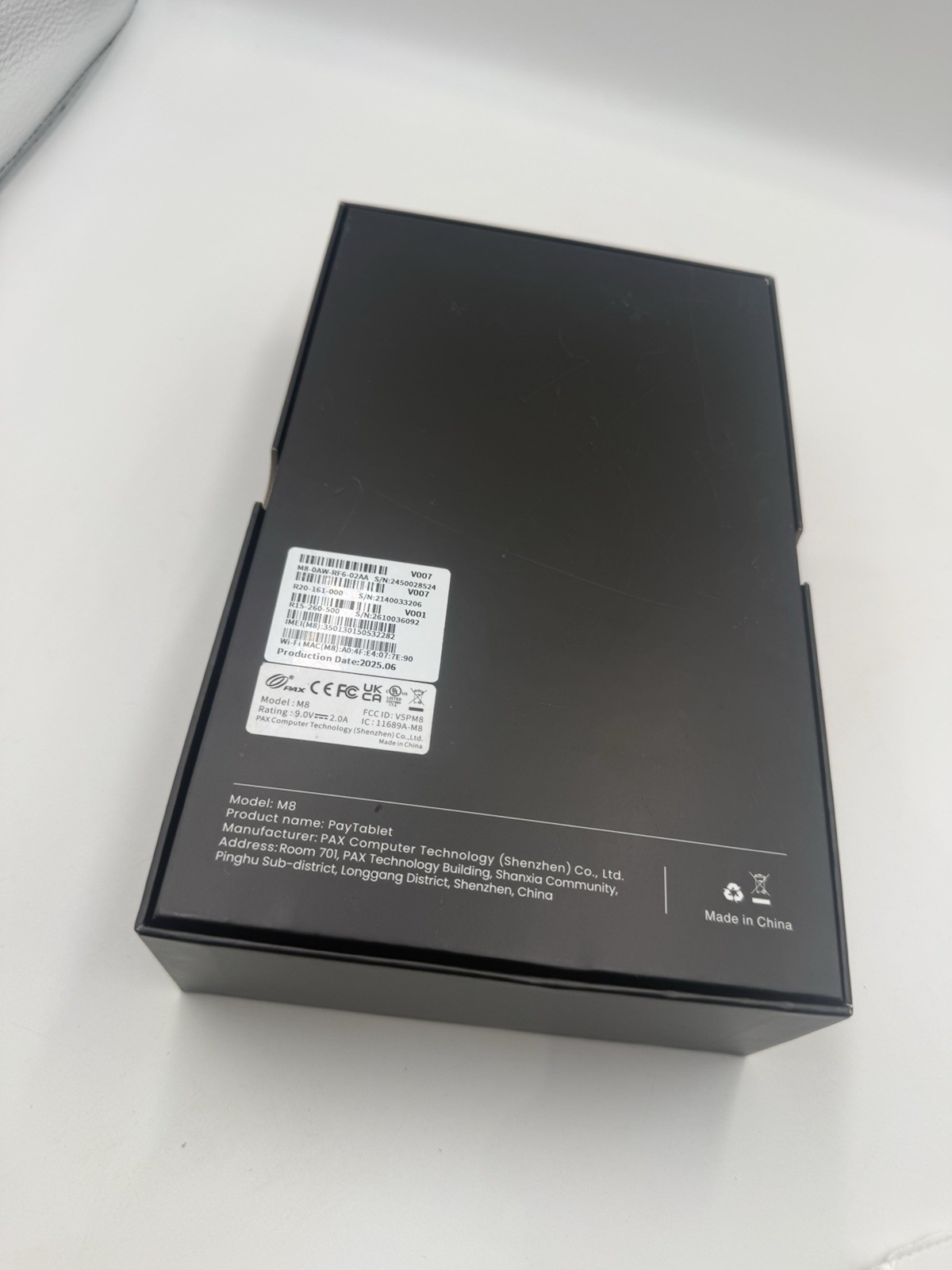 PAX M8 Smart Mobile Terminal 3GB 32GB Android 11 4G + Wi-Fi + Bluetooth – Gray