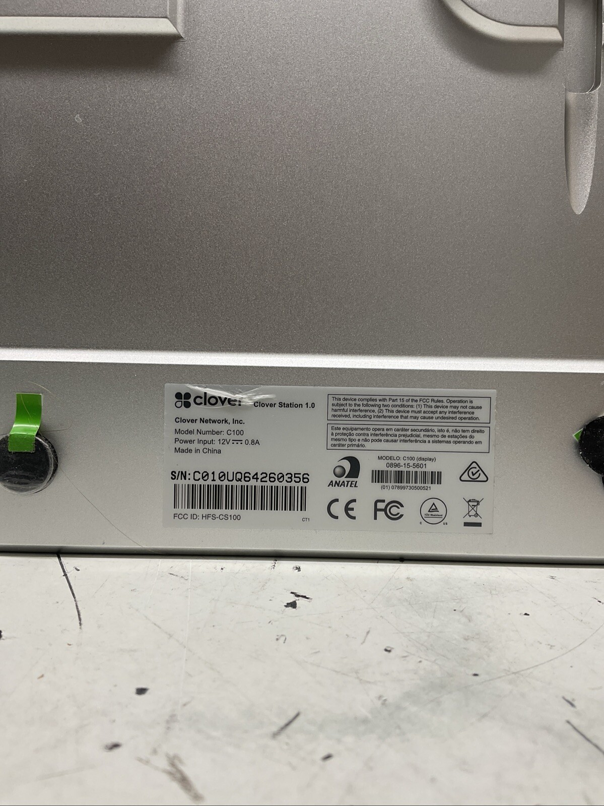 (LOT OF 2) Clover Station 1.0 C100 POS System Screen Monitor. H42