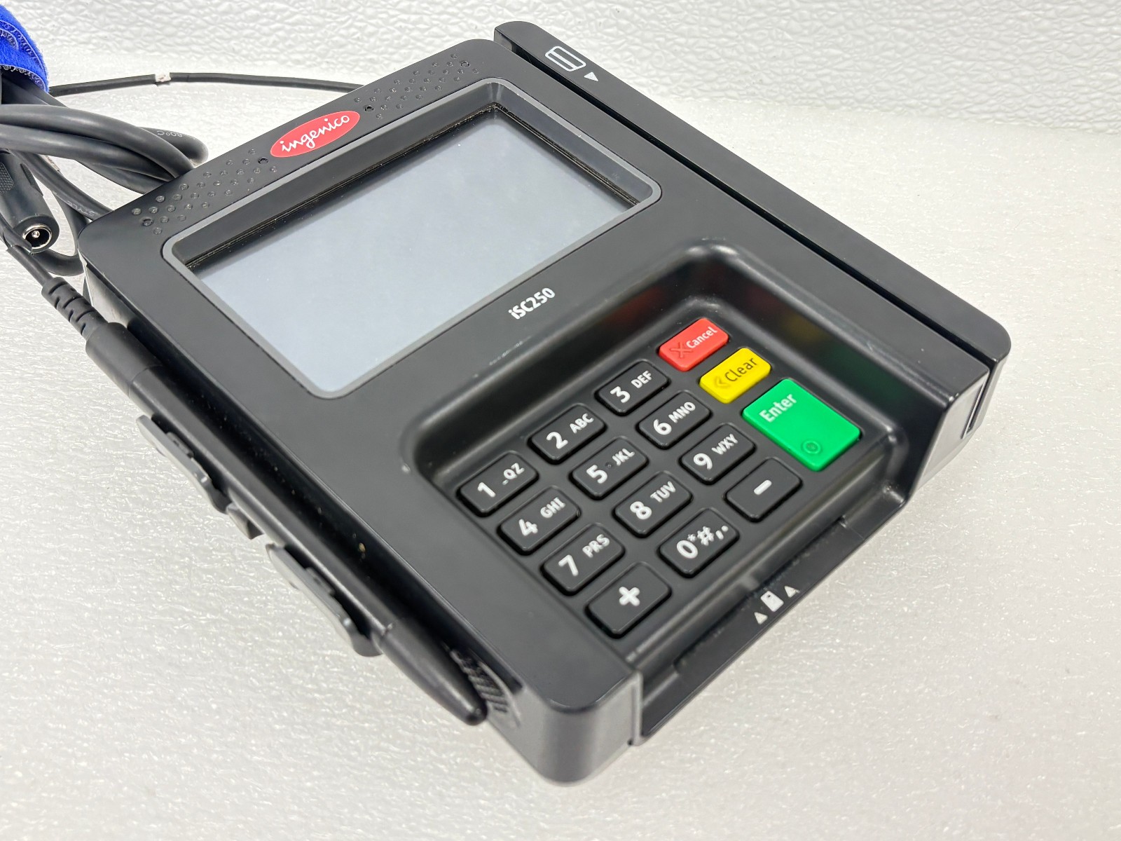 Ingenico ISC250 Credit Card Reader Payment Terminal w Stylus Pen & Power Adapter