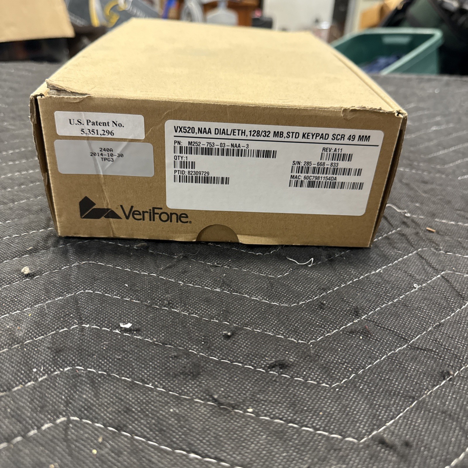 VERIFONE Vx510 CREDIT CARD TERMINAL IN ORIGINAL BOX
