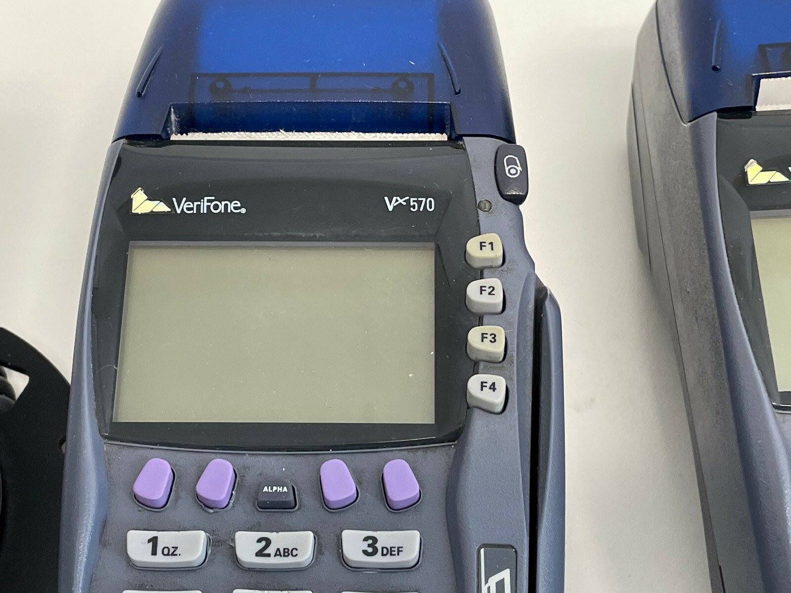 A24: Lot of 3 Verifone vx570 Credit Card Machine Terminal Printer w/ 2 Keypads