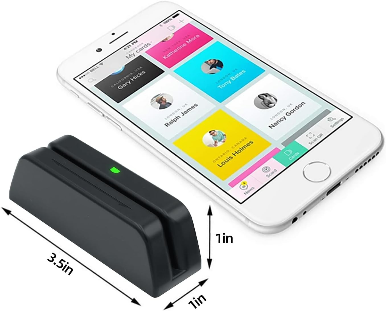 3-Track USB Magstripe Reader with LED Indicator & Compact Design for Businesses