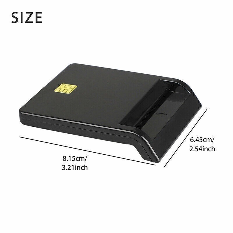 USB Smart Card Reader for Bank Card CAC Government ID Chip Card Read Information