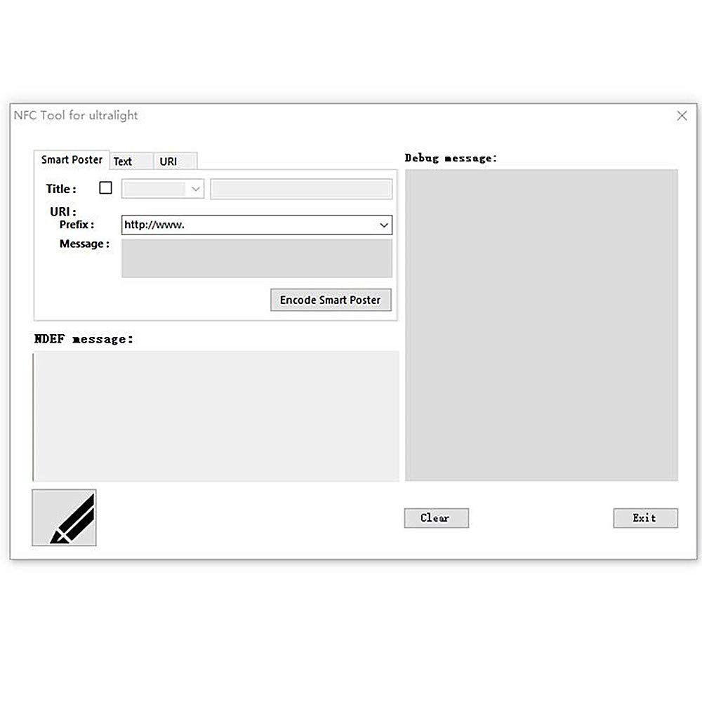 NFC Reader Writer + 5 Ntag213 NFC Tags + Free Software – Fast Data Transfer, Eas