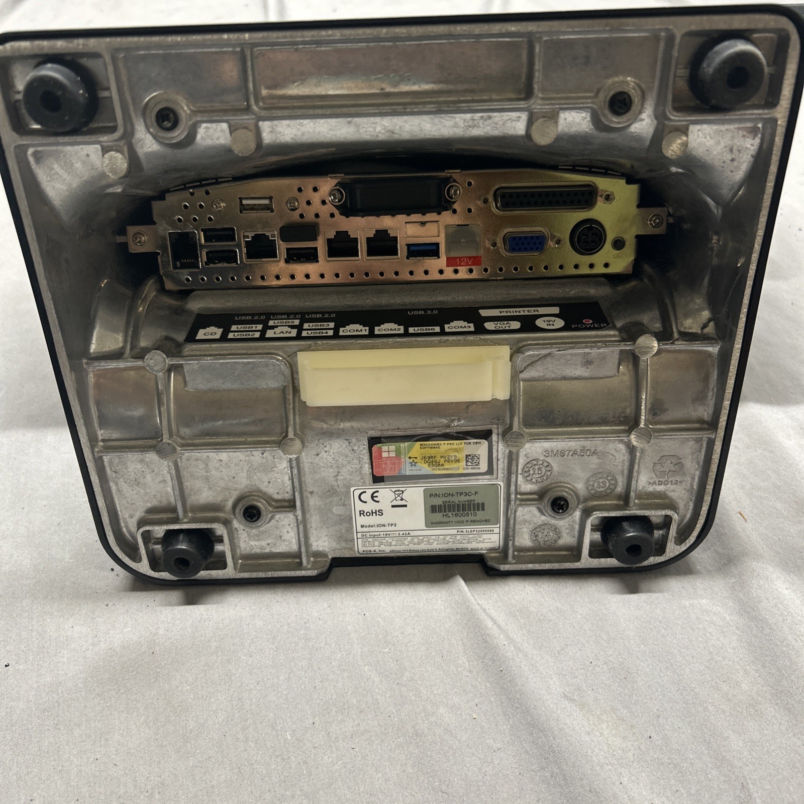 POS-X ALL IN ONE POINT OF SALE TOUCH SCREEN TERMINAL ION-TP3 (UNTESTED SOLDASIS)