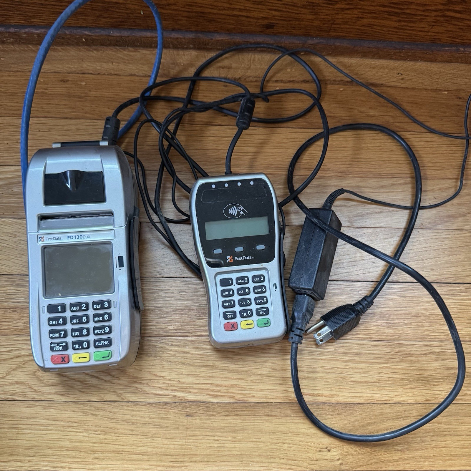 Lot of 2 First Data Credit Card Machines FD130Duo & FD100