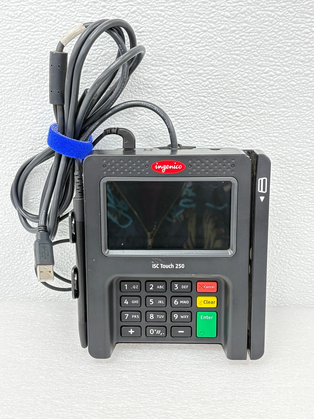Ingenico ISC TOUCH 250 Credit Card Reader Payment Terminal w/ Pwr Adptr & Stylus