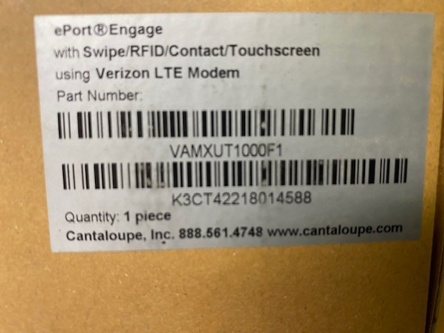 Cantaloupe Eport engage VAMXUT1000F1 Gen-2 Touchscreen Card Reader w/ Swipe NEW