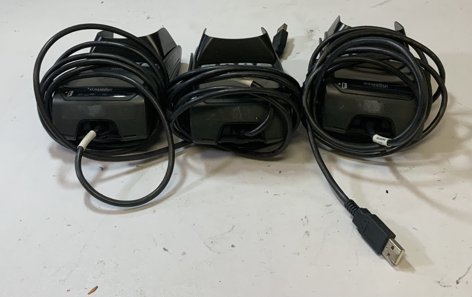 (Lot of 3) Ingenico IPP320-01T1358A Wired Credit/Debit Card Reader Terminal”H2B”