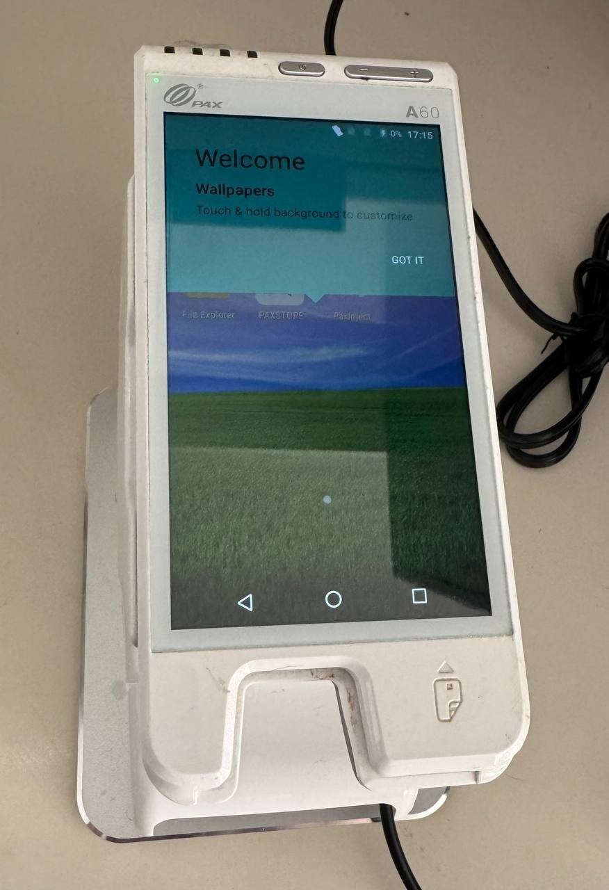PAX A60 Mini Payment Terminal For Parts Repair No Battery No Cover AS-IS