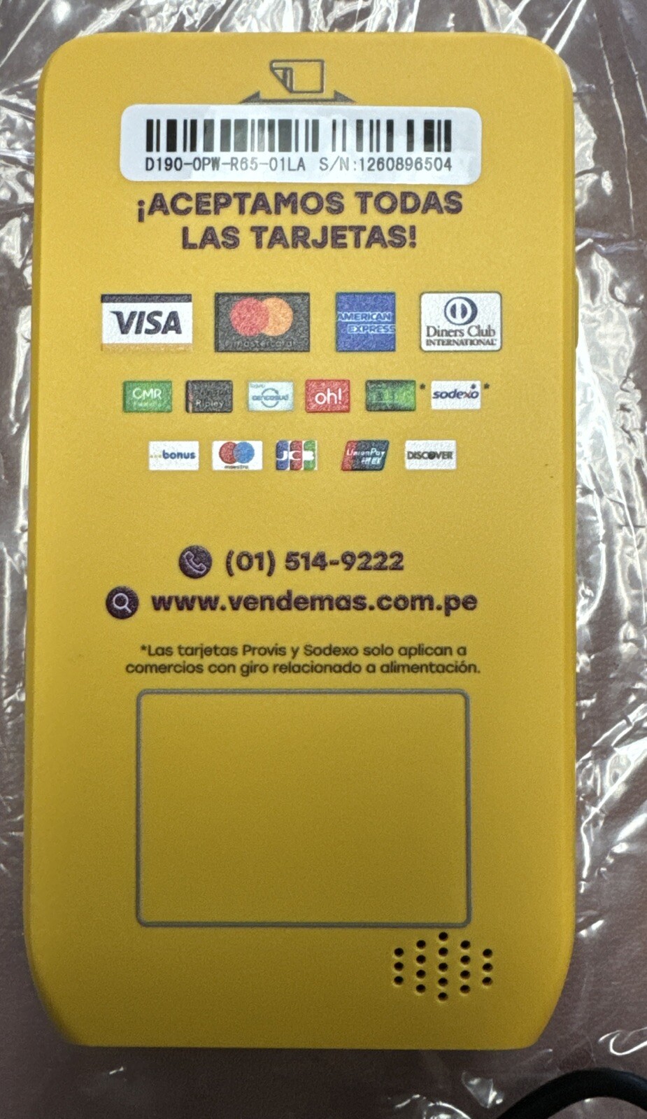 Pax Technologies POCKET PRO D190 0PW R65 01LA Mobile Data Collection Terminal