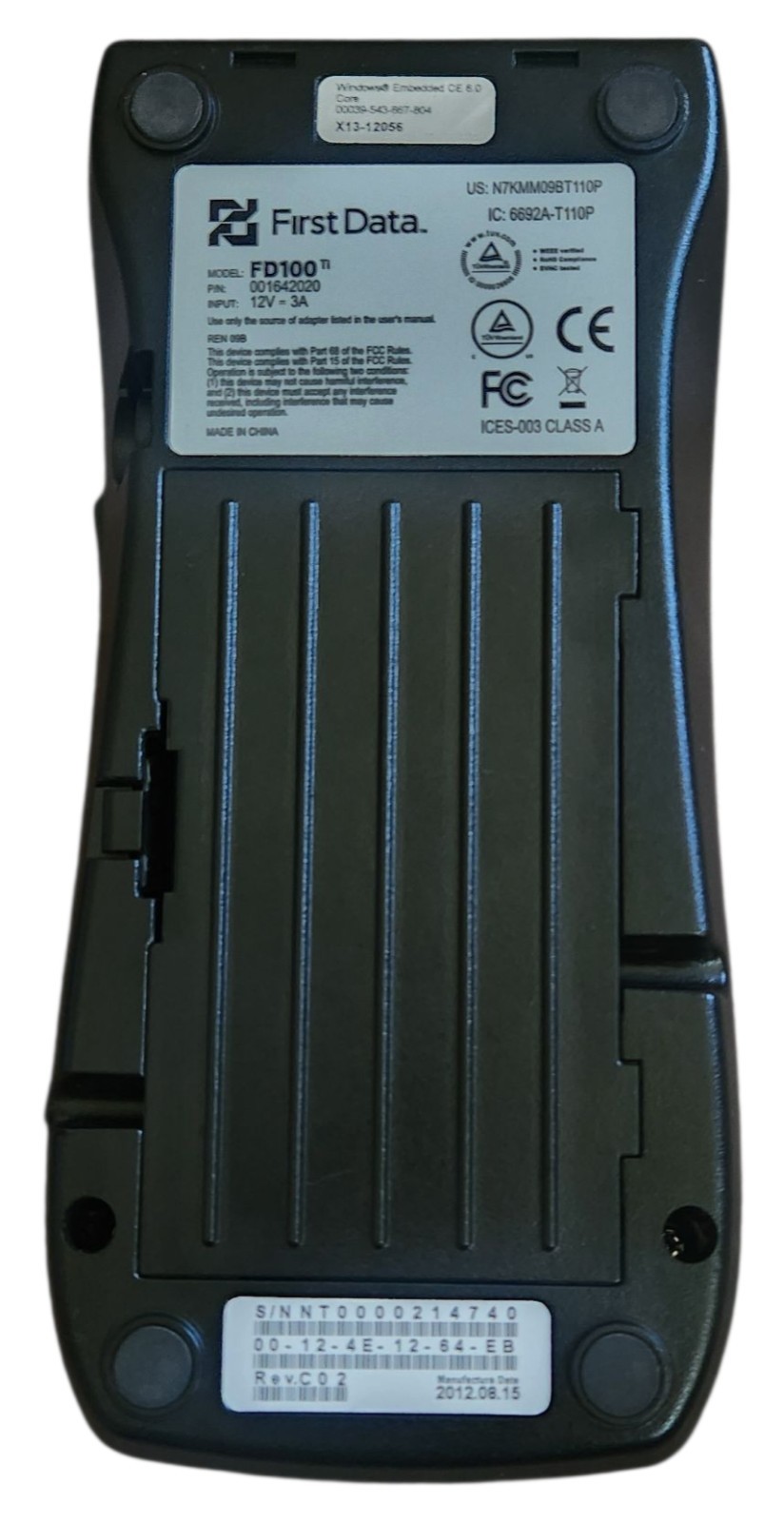 first data fd100ti Pin Pad Card Reader (No Cords)