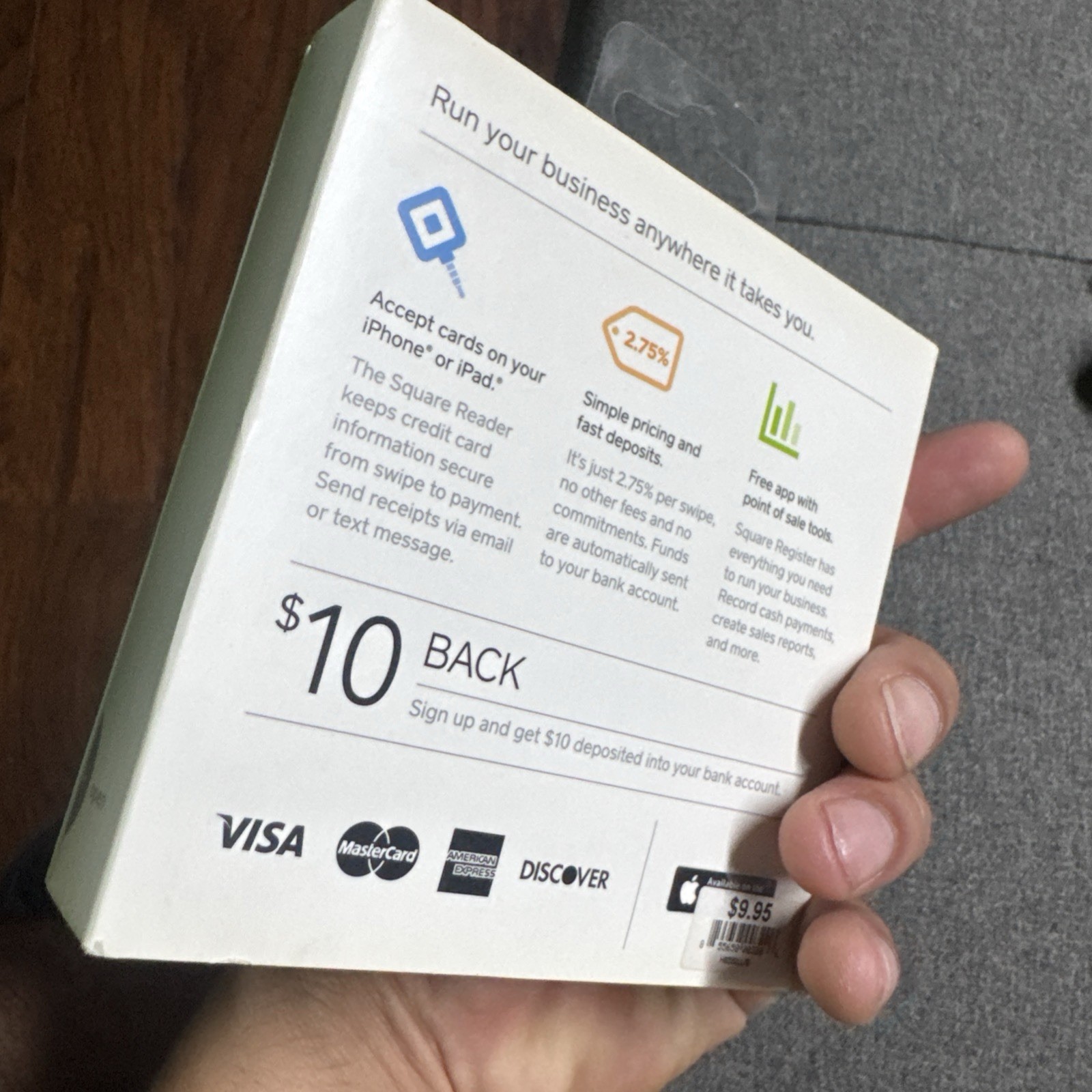 Square Credit Debit Card Reader 3.5mm Headphone Aux Jack White iPhone Android
