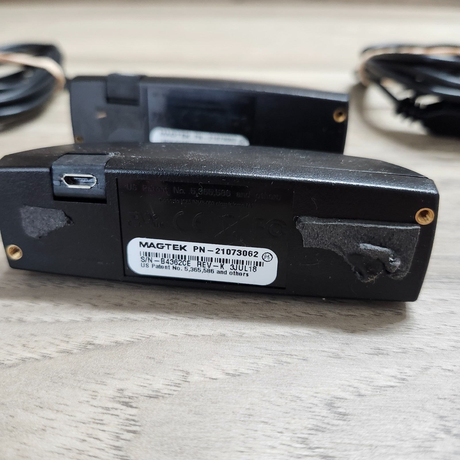 Lot Of Two MagTek 21073062 Magnetic Stripe Swipe Readers Used Condition
