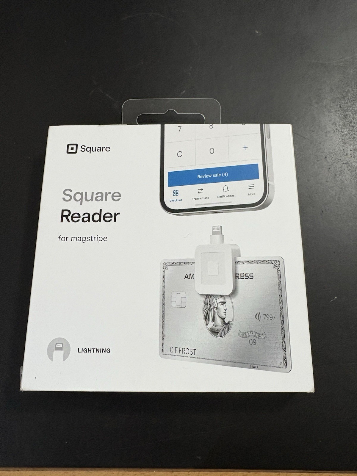 Square A-PKG-0206-01 Credit Debit Card Reader, White for Apple iPhone/Android