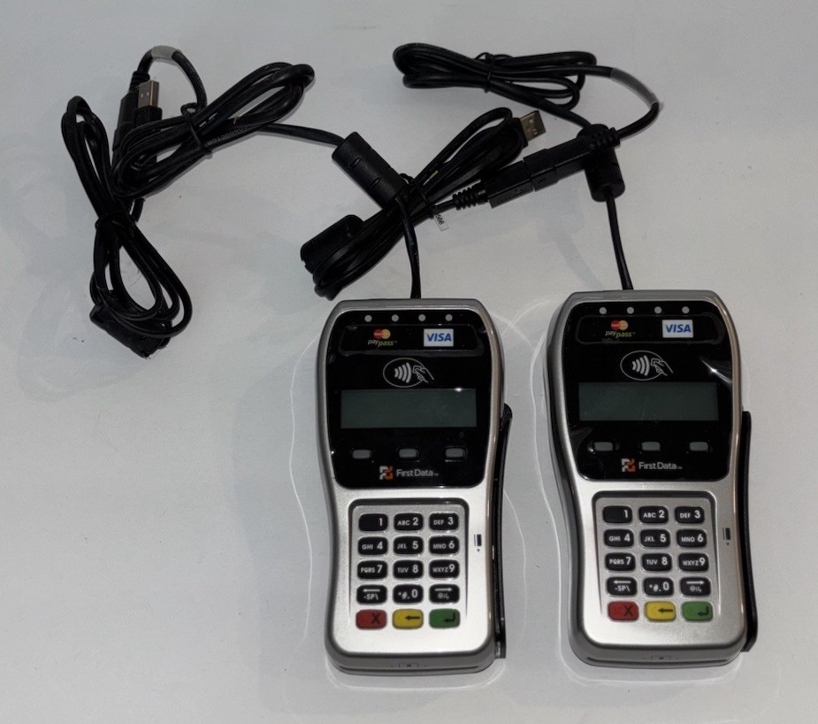 Lot of 2 First Data FD35 PIN pad Credit Card Reader Tested And Working FD-35
