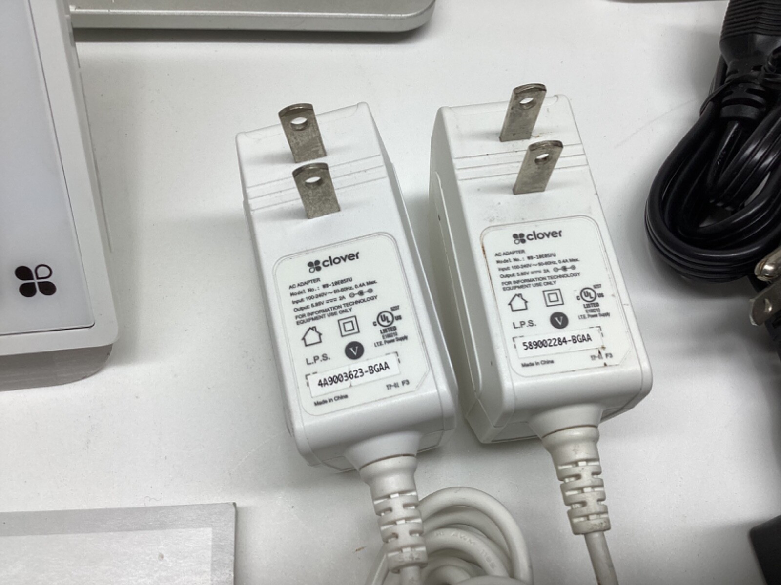 3-Clover Mobile Station C201 mobile dock and misc Clover Power Cords