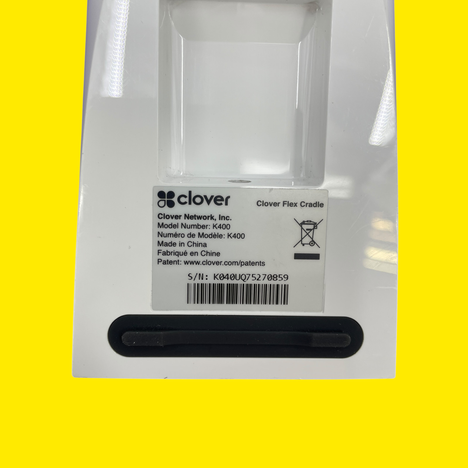 Clover K400 Flex Charging Cradle Base Only #2145 z65/160 (AD)