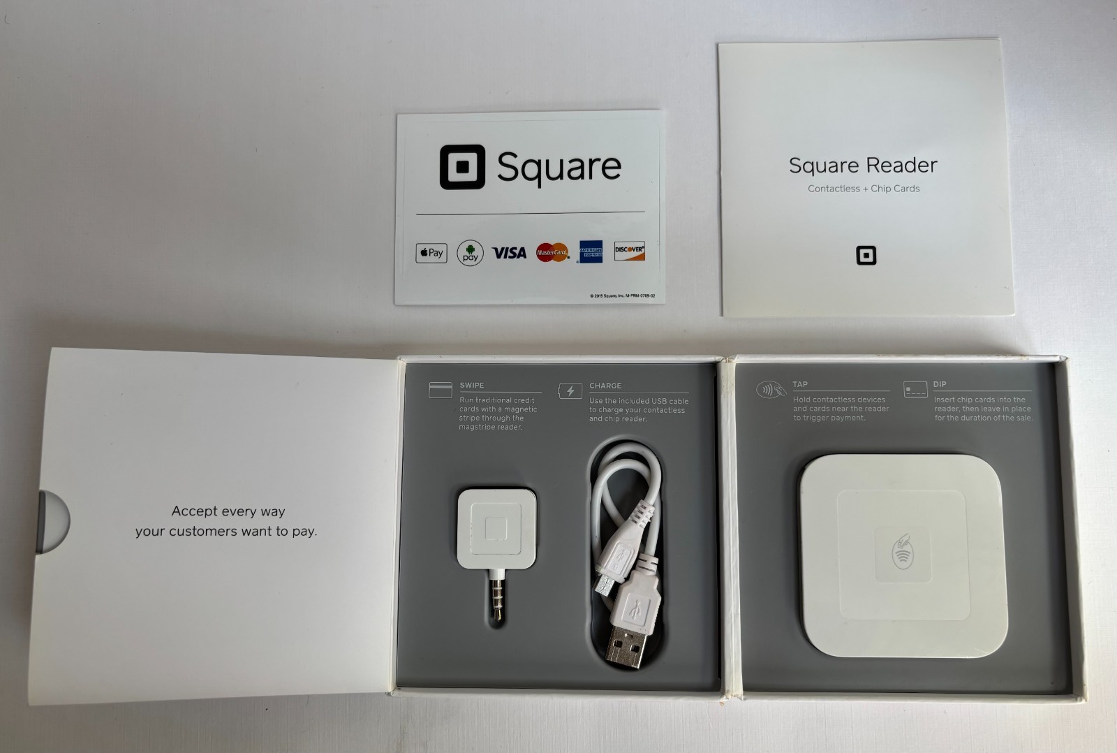SQUARE READER contactless Chip Cards + magstripe HEADPHONE connector NEW in box