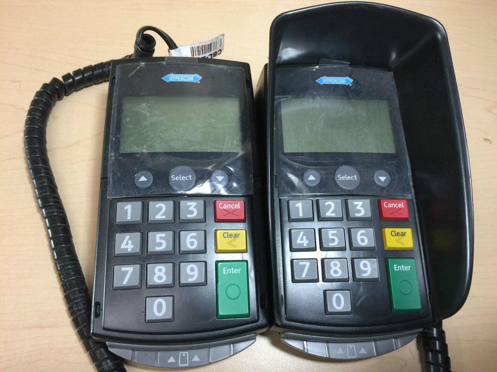 2 X Hypercom P1100 chip and pin reader card machine~FREE SHIP