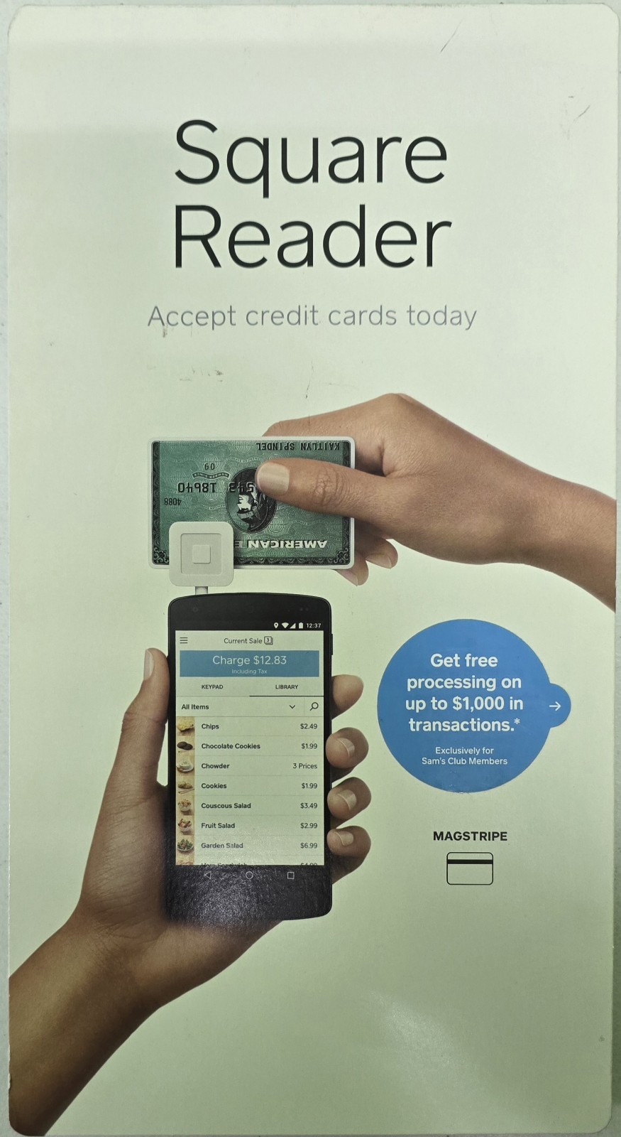 Square Reader for Mag Strip – 3.5mm Headphone Jack – Credit Card Payment Device