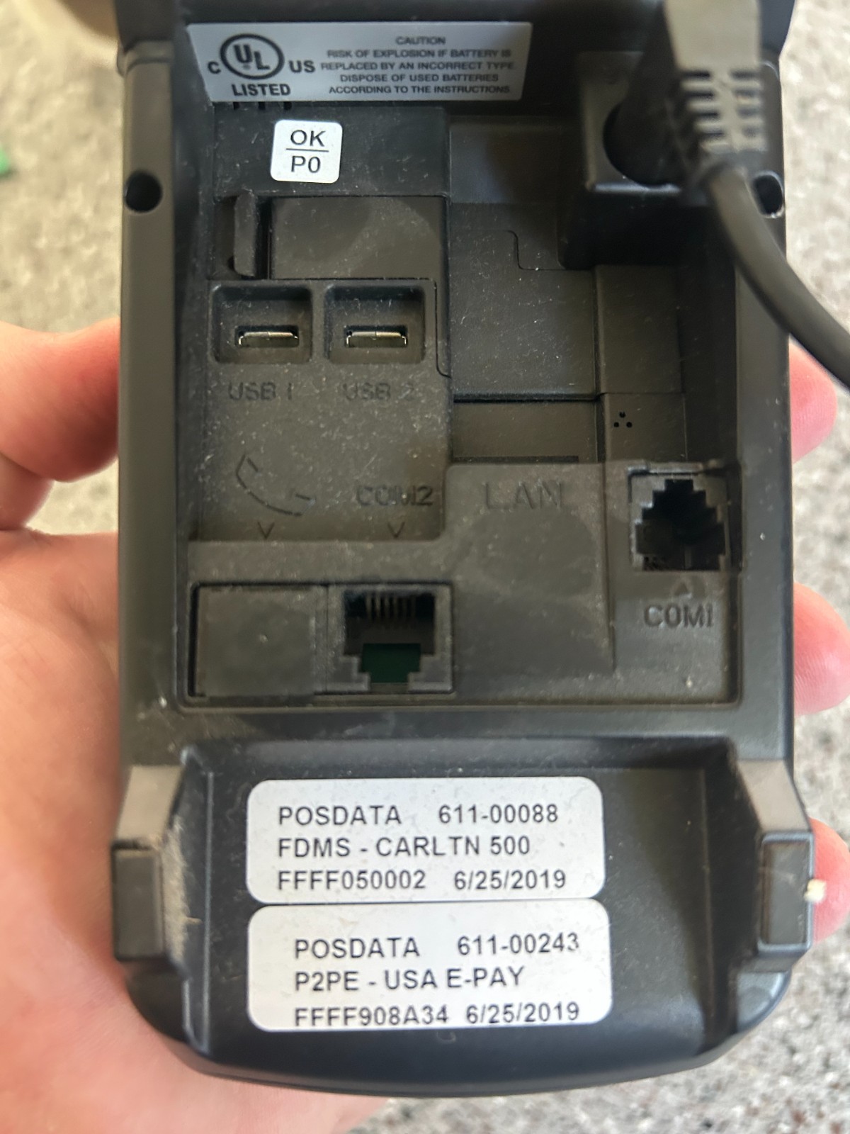CASTLES V3 Vega3000 Credit Card Processing Terminal with Power Cord – WORKS!