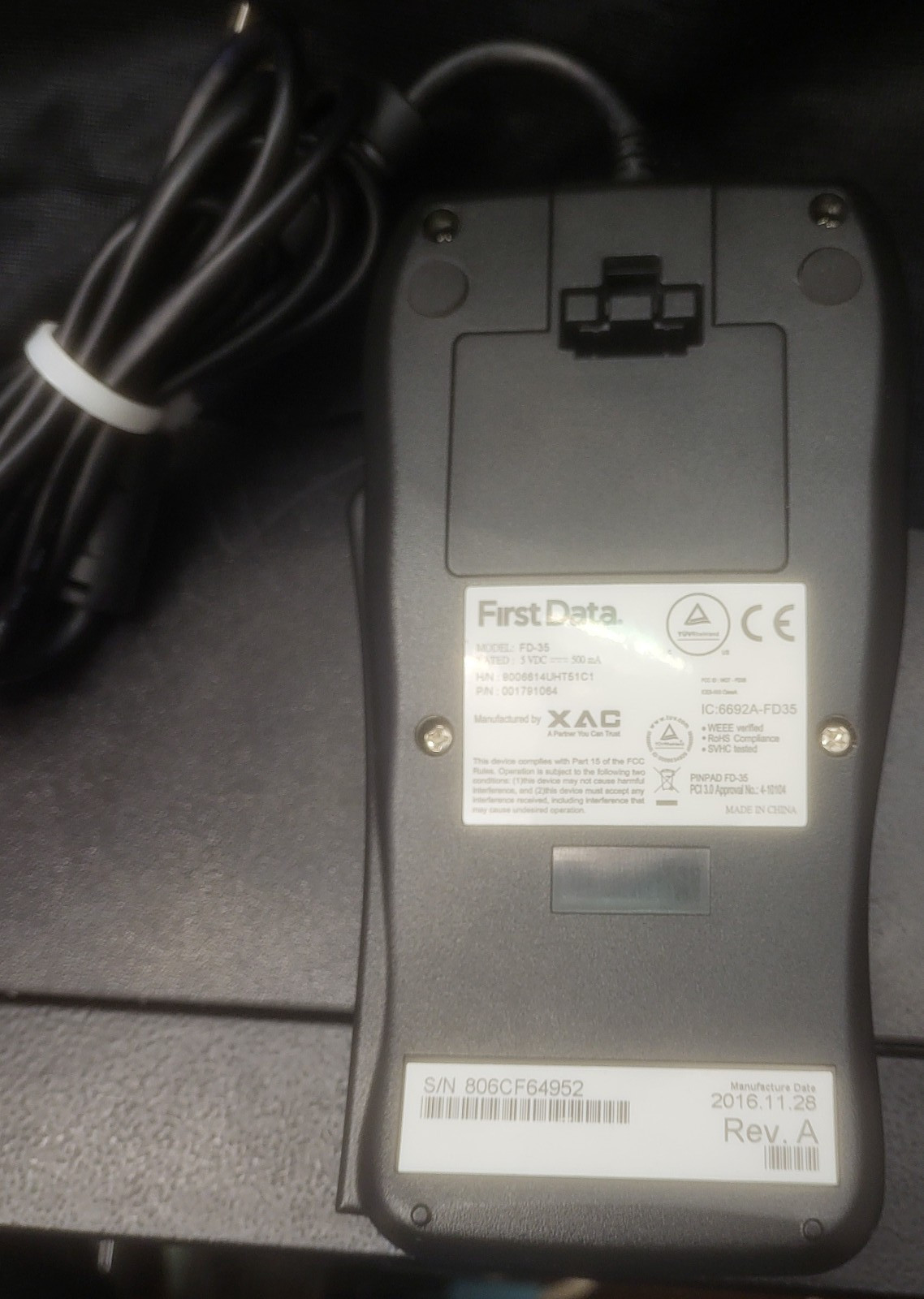 First Data FD35 PIN pad EMV / ApplePay for FD130 DUO FD130 FD100Ti