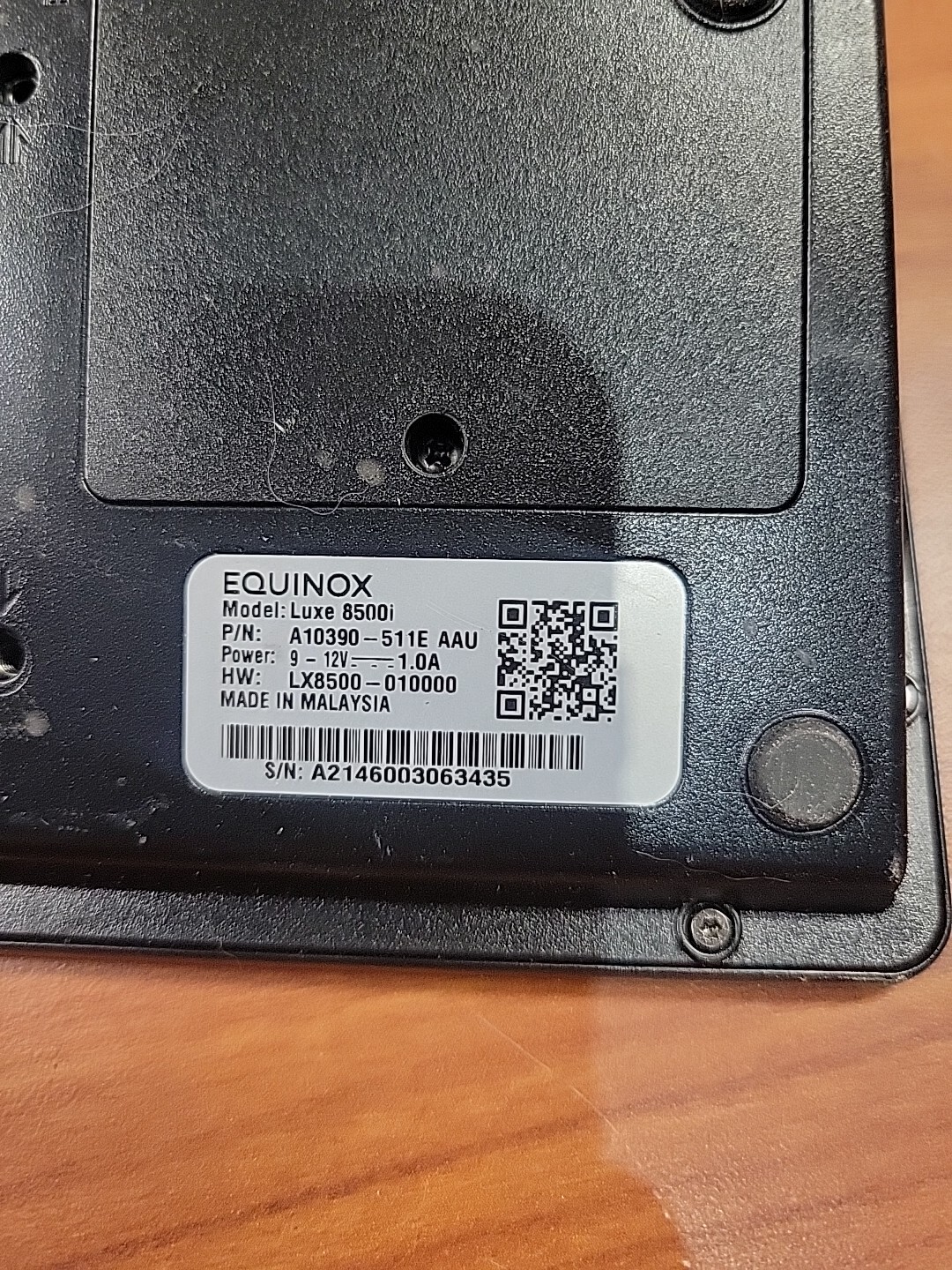 Equinox Luxe 8500i LCD Touchscreen Terminal **UNTESTED**