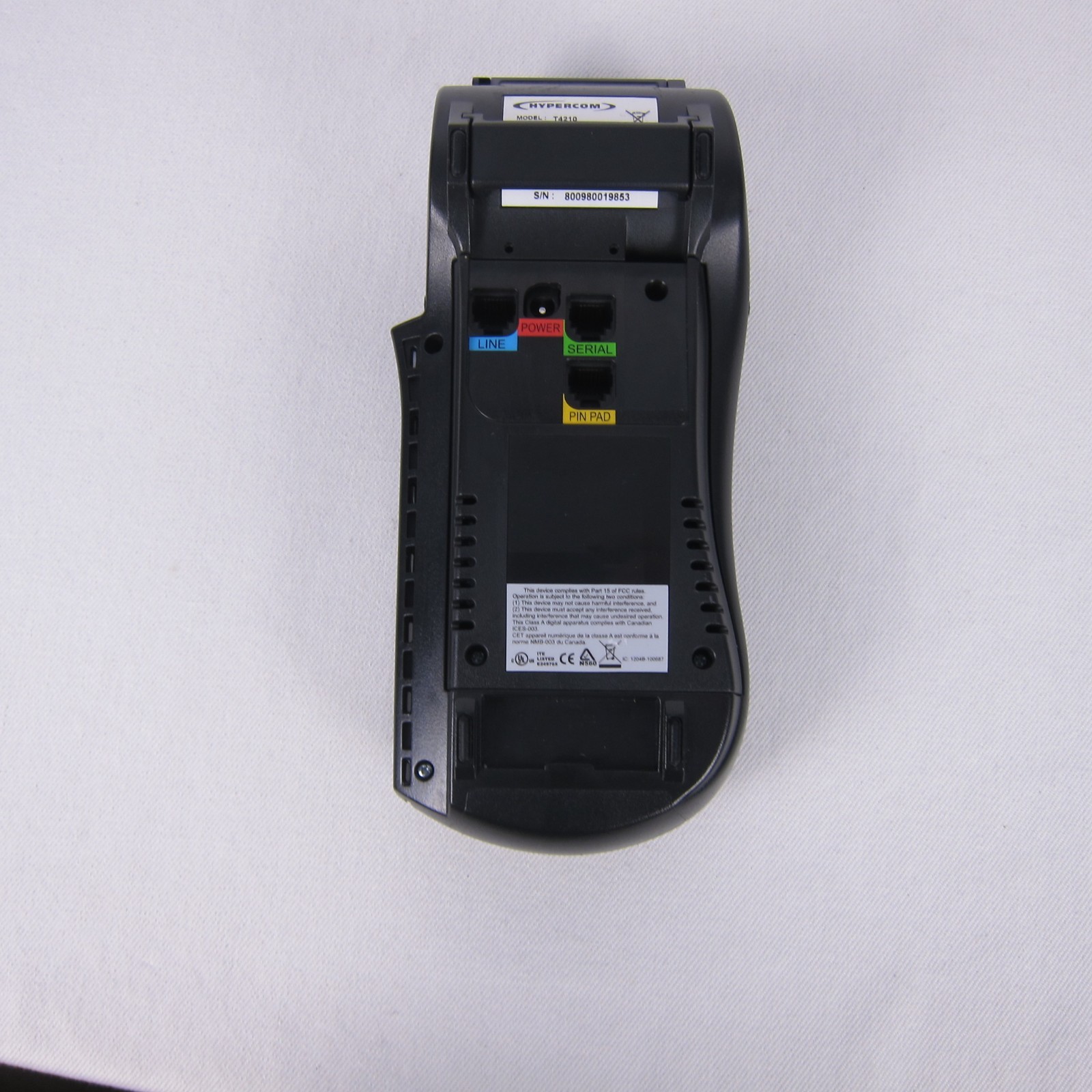 HYPERCOM T4210 Credit Card Machine No Power Cord