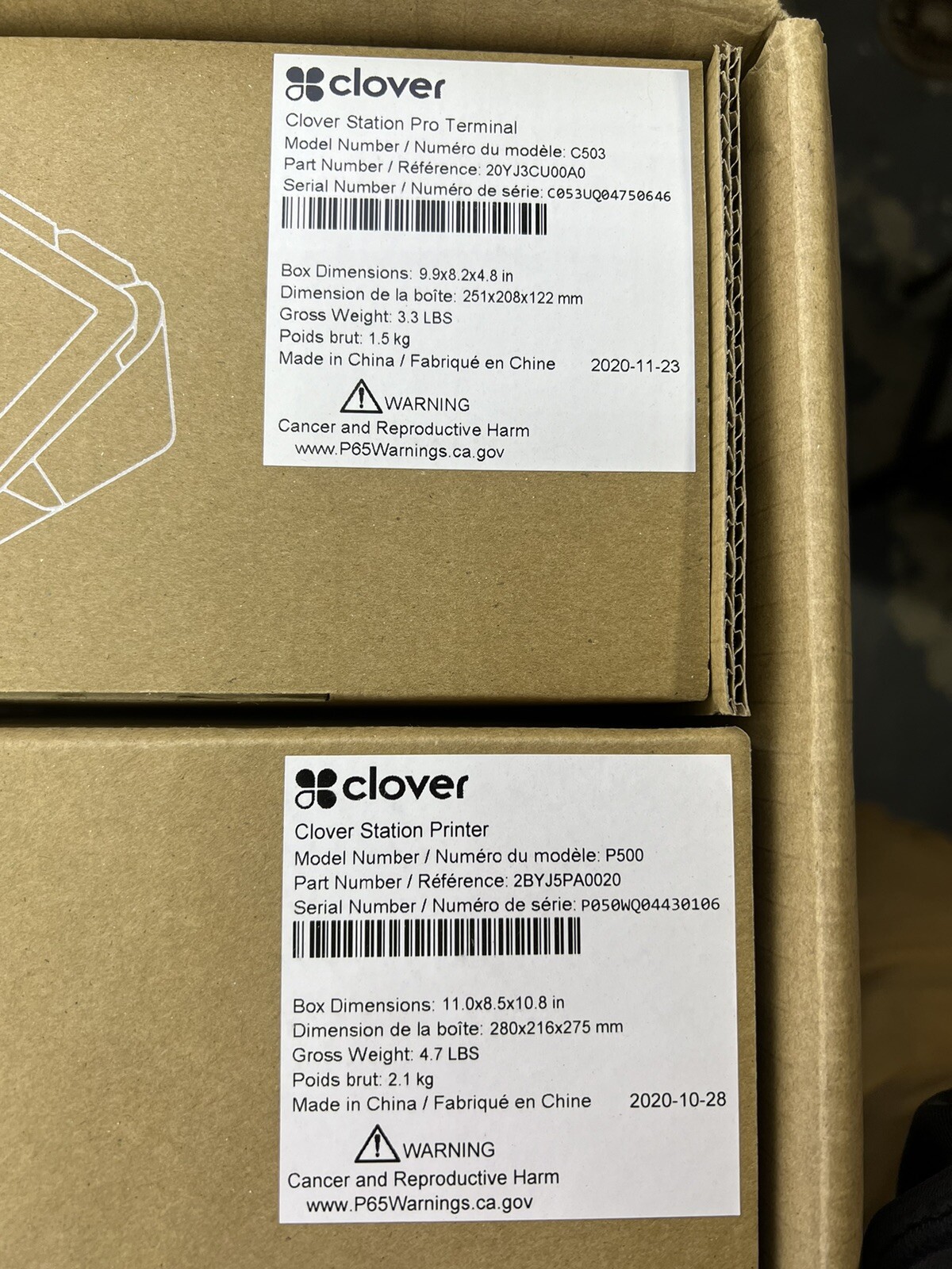NEW Clover Station Pro X503 POS Hardware Set – Printer Terminal Hub – AS-IS
