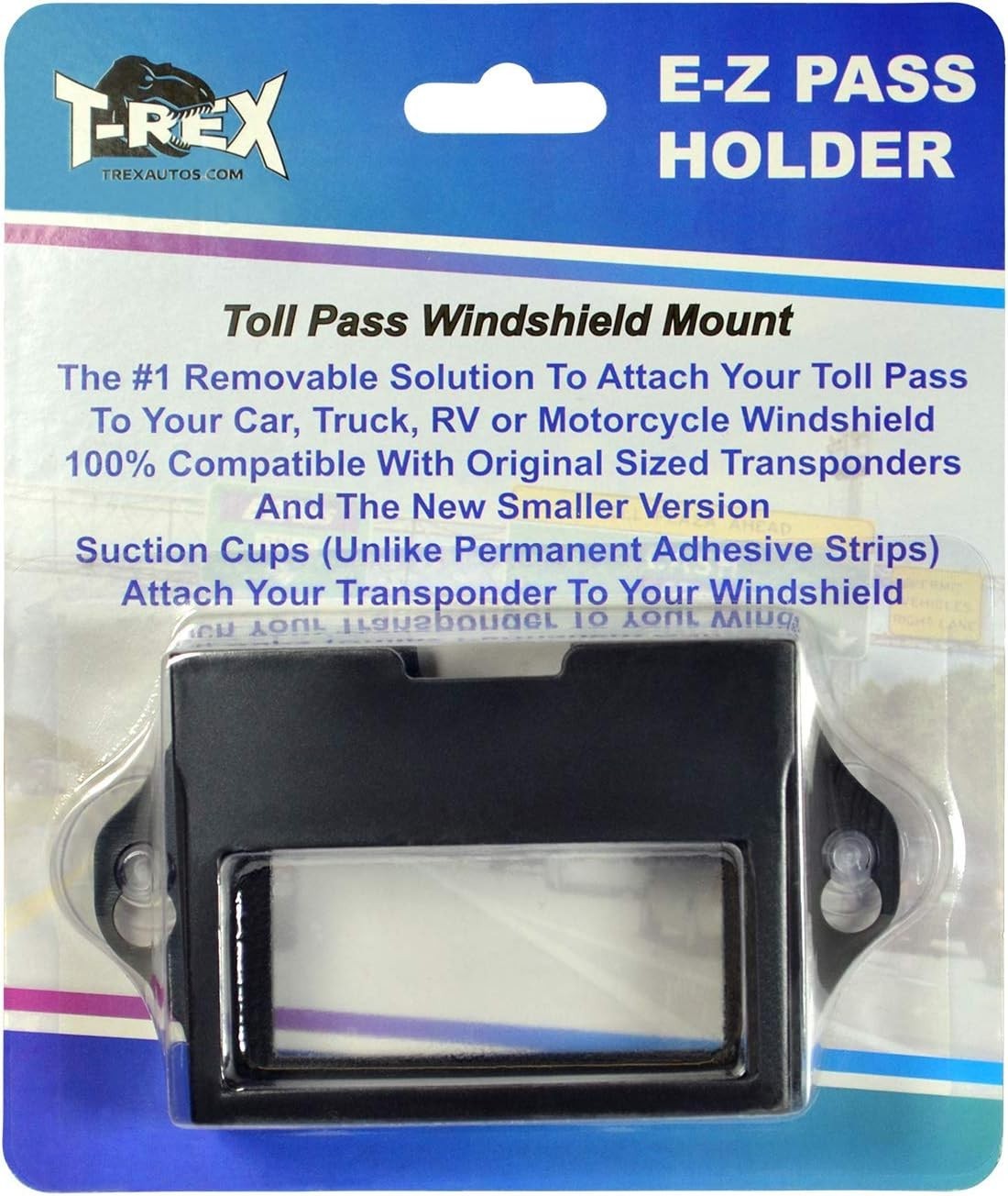 Durable Black EZ Pass Holder with UV Resistant Design – Perfect for All Vehicles