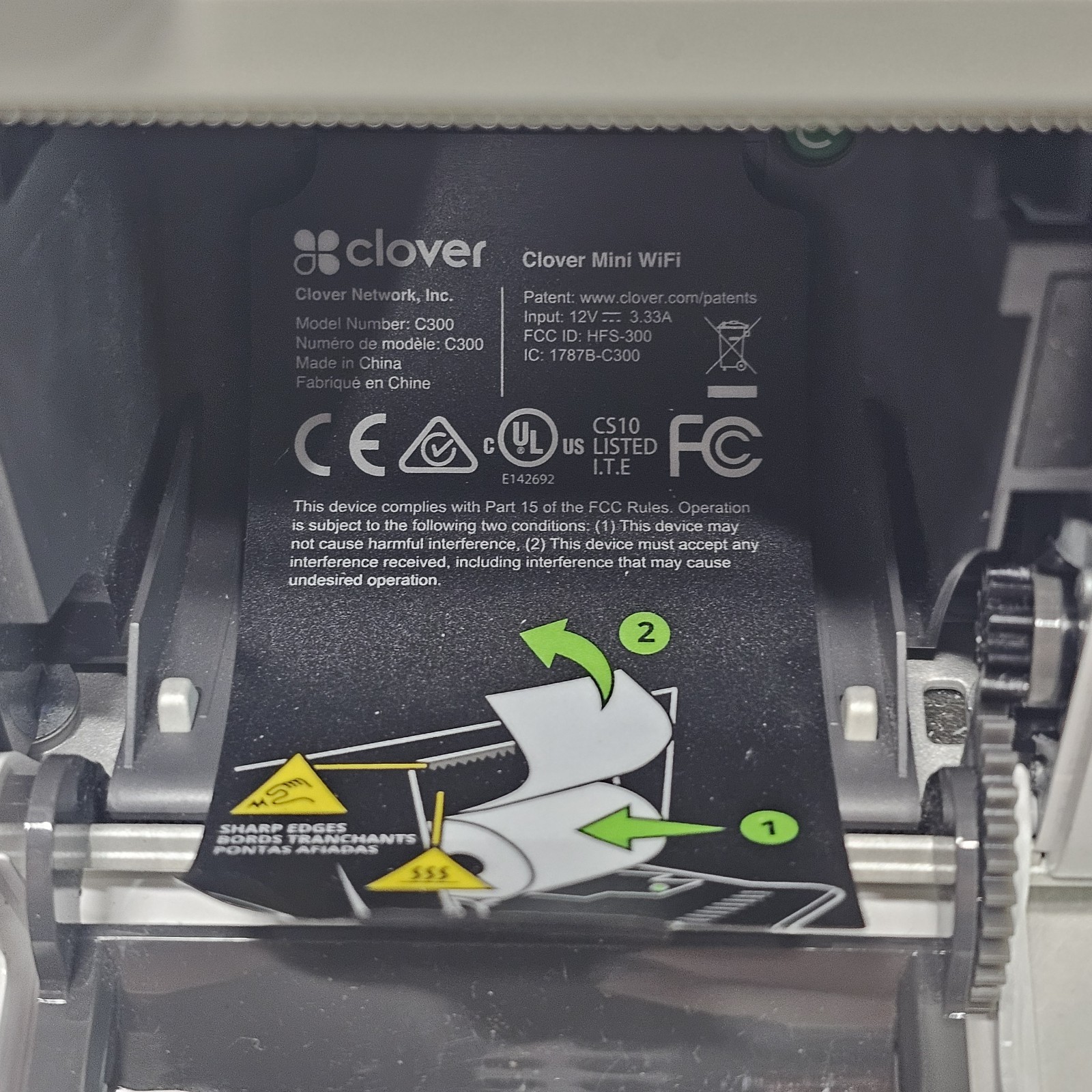 2 CLOVER MINI WI-FI C300 POINT OF SALE SYSTEM POS CREDIT CARD TERMINAL – Parts