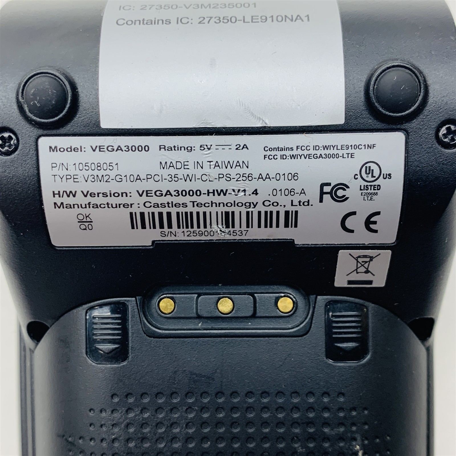 Dejavoo Z9 Vega 3000 3G WiFi Wireless Contactless Credit Card Terminal 10508051
