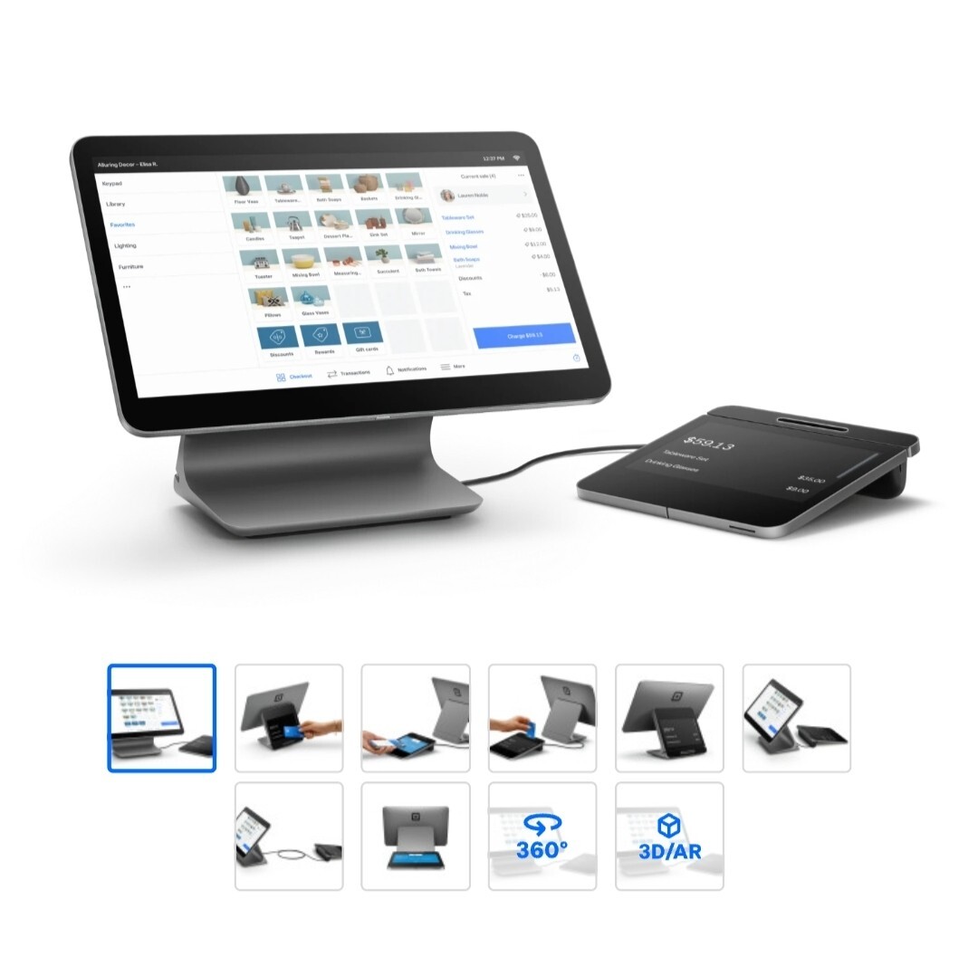 Square Register POS System With Printer Driven Drawer