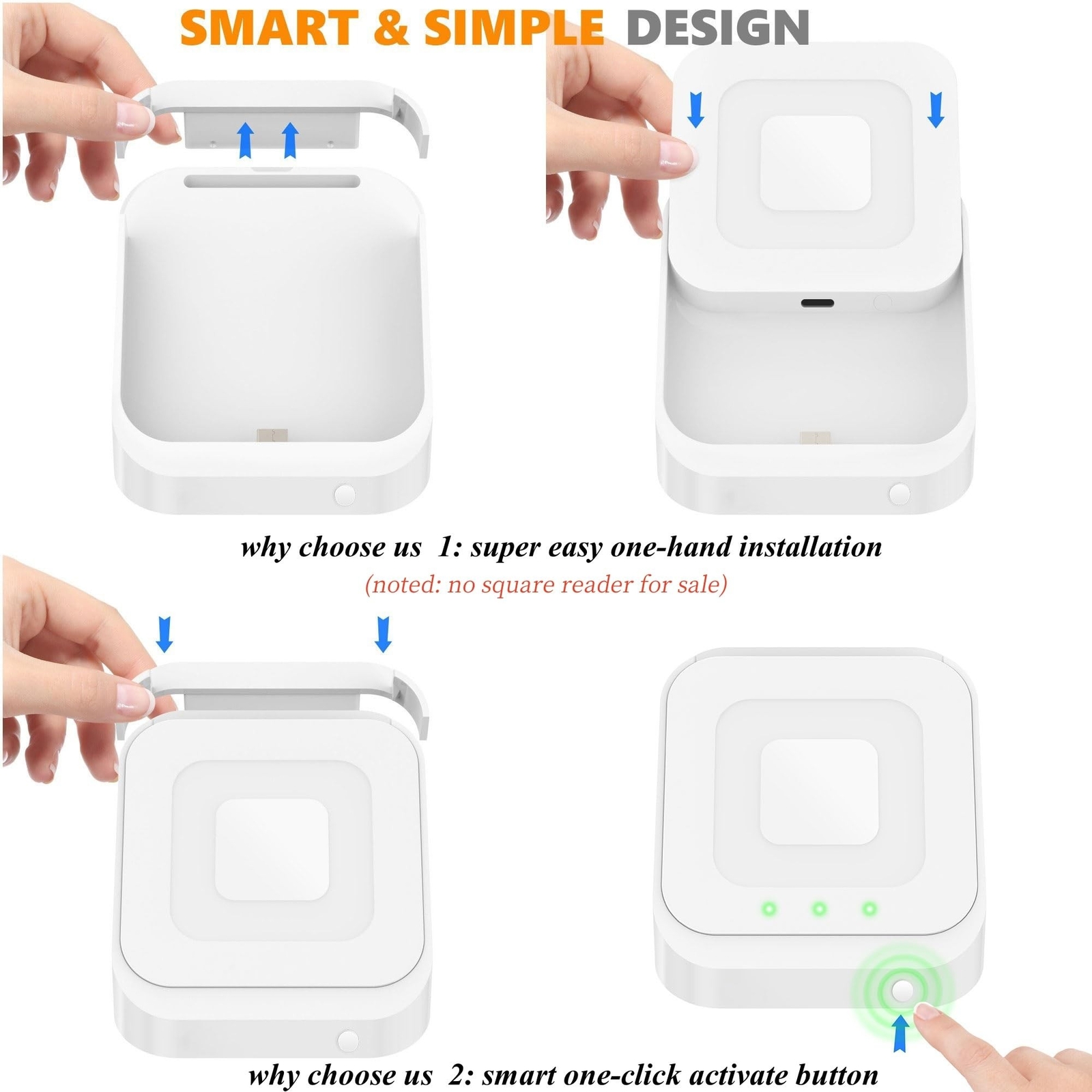 Square Dock for Square Reader 2nd Generation, Holder Stand for Square Card Re…
