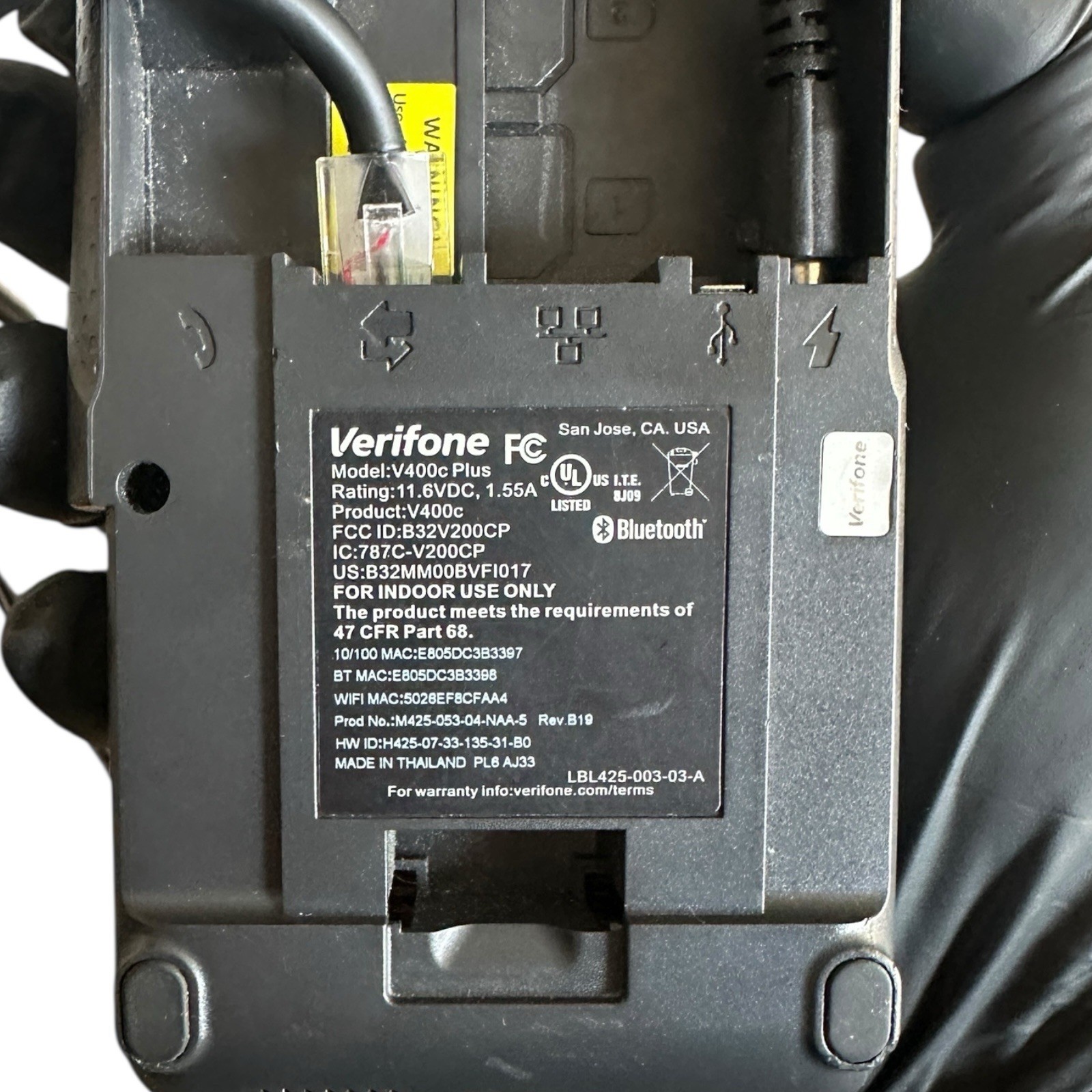 Verifone V400c Plus & P200 Plus Credit Card Terminal Bundle – For Parts ONLY