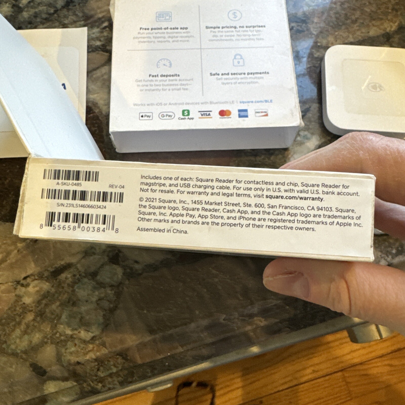 Apple Square Reader For Contactless + Chip Magstripe A-SKU-0485