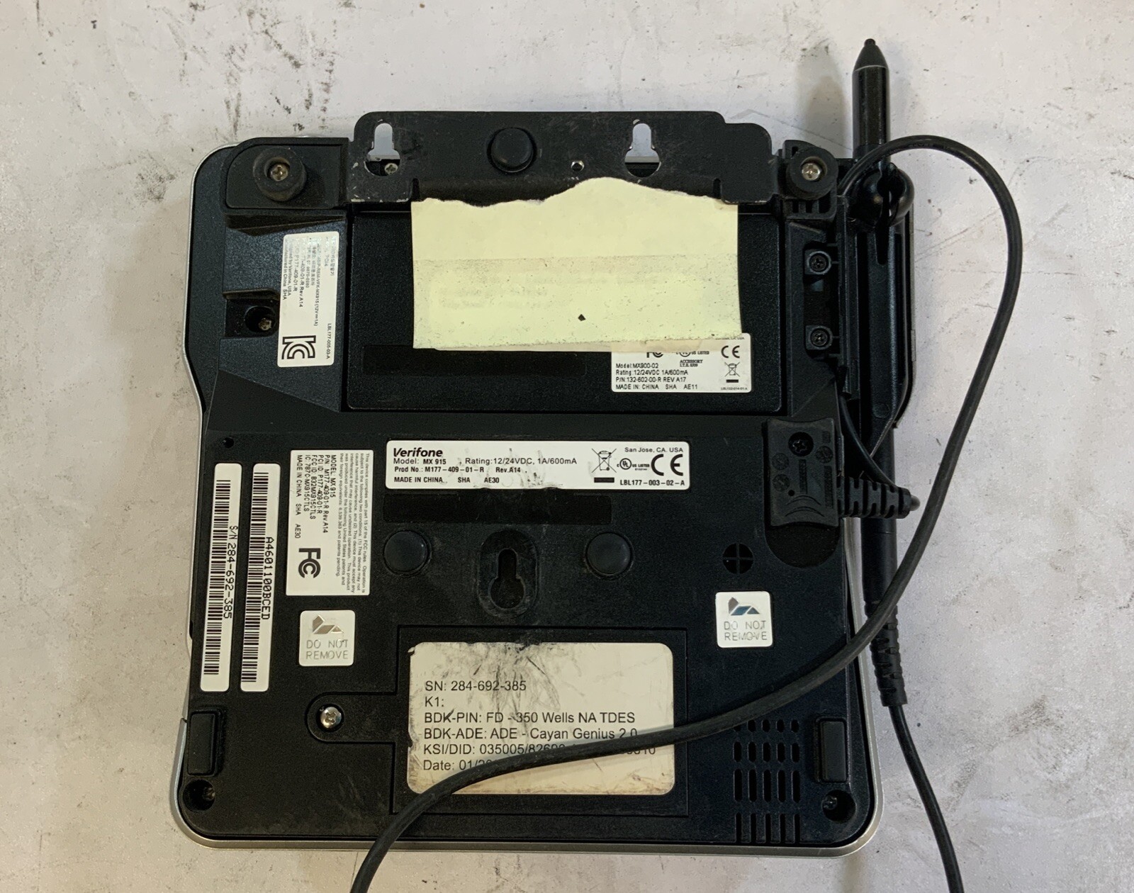 Verifone MX 915 Pin Pad Payment Terminal-N2F