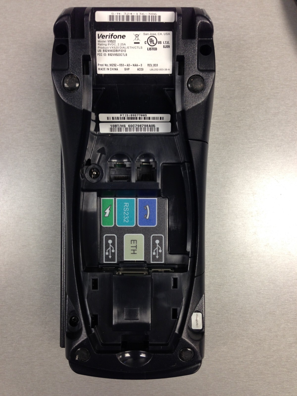 Verifone VX520 Credit Card Terminal – Fully Functional – No Power Supply