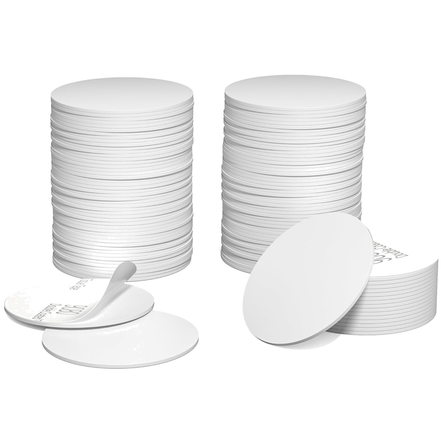 50 Pcs NFC Coins Tags – Adhesive Back, White