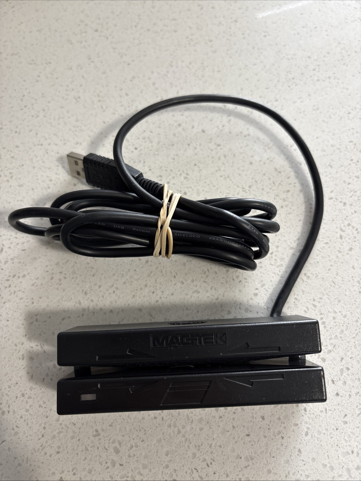 MagTek 21040145 Magnetic Stripe Card Reader with USB Cable EUC