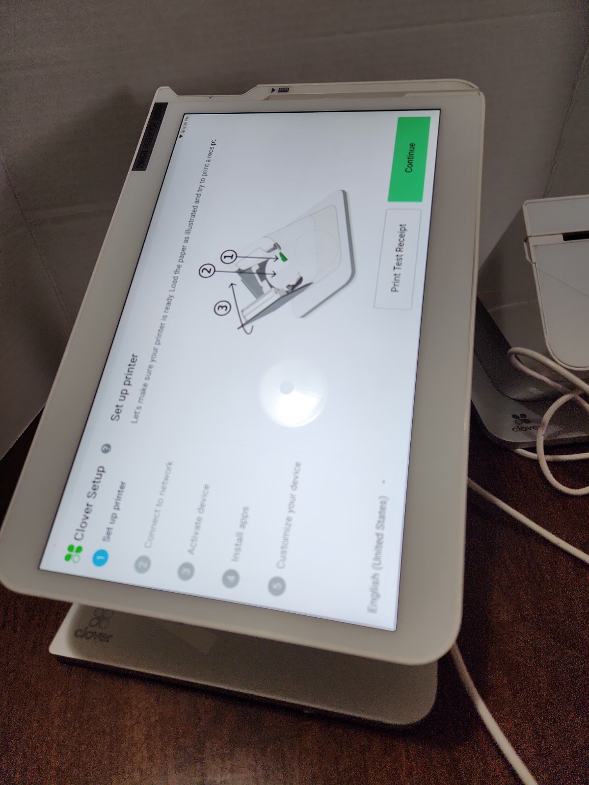 Clover Station Display C500 POS Point Of Sale W/ Mini Handheld C401U & Printer