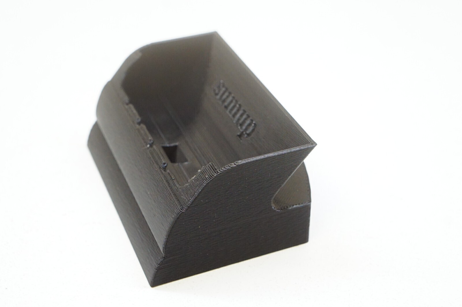 Angled Stand for SumUp Air card reader/terminal w/ charge cable cutout *Black*