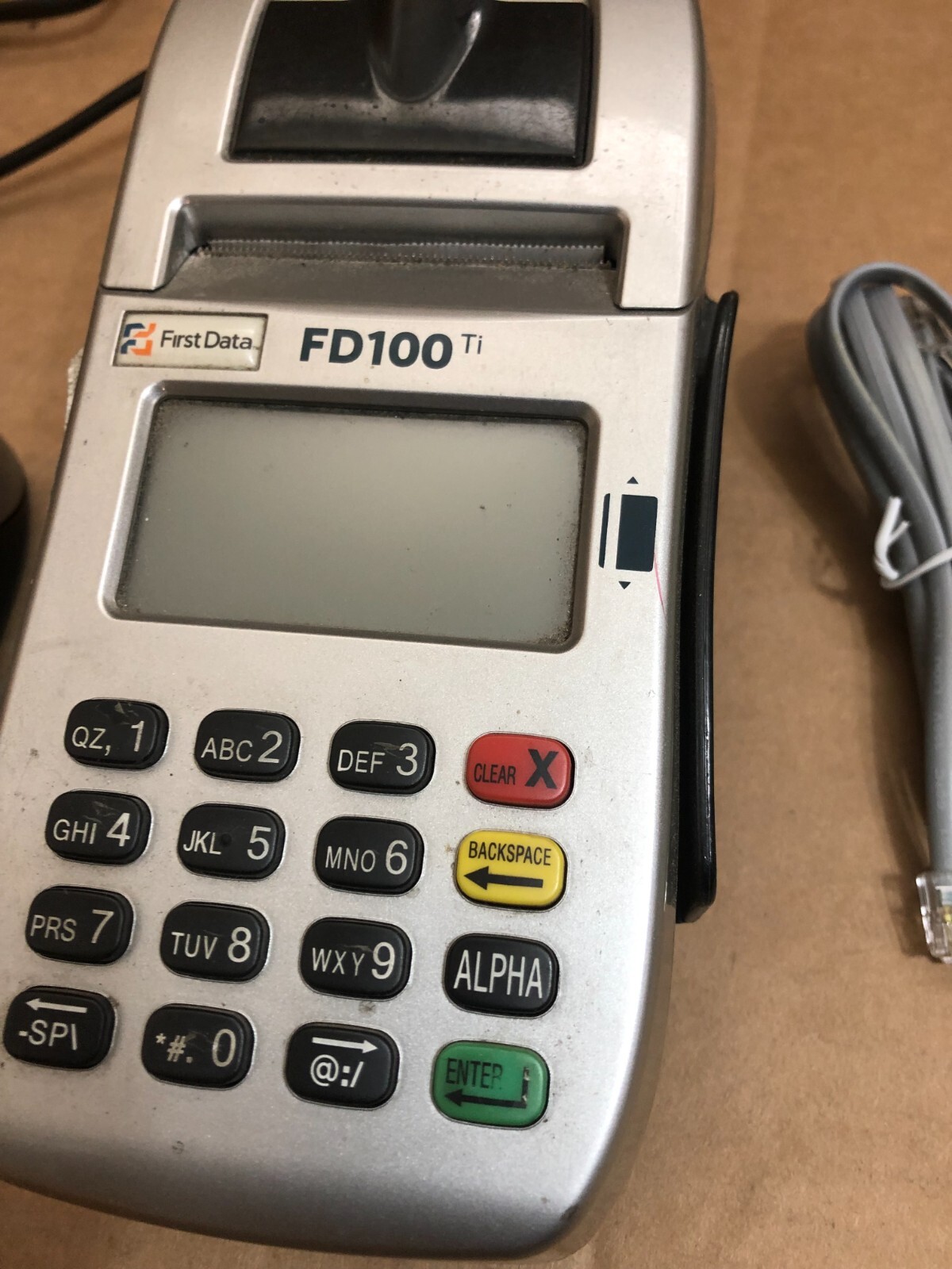First Data FD35, EMV NFC Dial/IP Credit Card Pin-Pad with FD100Ti included ~